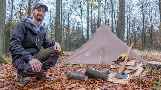 Campeggio autunnale con tenda e stufa [upl. by Rap53]