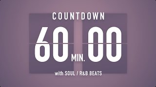 60 Minutes  1 Hour  Countdown Timer Flip Clock🎵  SOUL RampB Beats 🎧  Bells 🔔 [upl. by Riki]