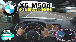 2020 BMW X5 M50d xDrive G05 400 PS TOP SPEED AUTOBAHN DRIVE POV [upl. by Landry]