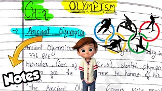 Olympism Value Education Olympism  Physical Education  Class 11  CBSE  Unit 2  part 2 [upl. by Gonick358]