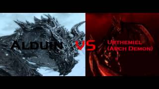 Who is Better Vol1 AlduinSkyrim vs the Arch Demon Dragon Age Origins [upl. by Nnyla185]