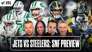 JETS vs STEELERS SNF AARON RODGERS RUSSELL WILSON DAVANTE ADAMS face off  Fantasy Football Live [upl. by Negaem]