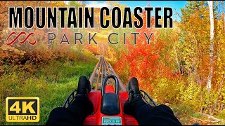 Mountain Coaster 4k POV  Park City Mountain Resort Utah [upl. by Anelat]