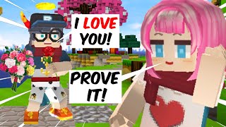 Love Tester With Cute Girlfriend in Bedwars [upl. by Hong923]