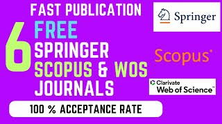 6 Free and Fast Springer Publishing Journal  Scopus indexed journals Web of Science Journals [upl. by Terriss]