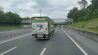 Mercedes Actros 1851 Fahrt Ebikon LU nach Donaueschingen  Auffahrt Ebikon bis Verzweigung Limmattal [upl. by Panthia]