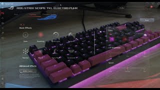 Asus ROG Strix Scope TKL Electro Punk  Using the Asus Armoury Crate guide [upl. by Letrice]