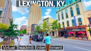 Lexington Kentucky Downtown Walking Tour  Virtual City Walks and Treadmill tours in 4K [upl. by Sitof]