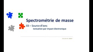 Spectrométrie de masse  03 Source d’ions  Ionisation par impact électronique [upl. by Eenej]