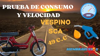 VESPINO SC prueba de VELOCIDAD Y consumo🛵⛽ [upl. by Aseeral334]