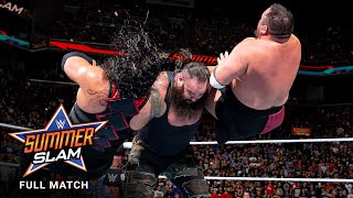 FULL MATCH Lesnar vs Reigns vs Joe vs Strowman  Universal Title Match SummerSlam 2017 [upl. by Bryce]