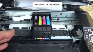 Simple way to clean the Epson printhead nozzles with a damp cloth [upl. by Lrae]