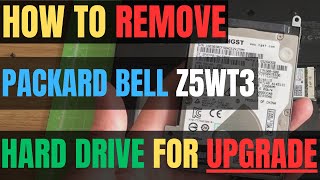 How To REMOVE Packard Bell Z5WT3 Laptop Hard Drive For UPGRADE [upl. by Inanak]