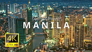 Manila Philippines 🇵🇭 in 4K ULTRA HD 60FPS by Drone [upl. by Nemraciram188]