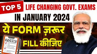 Top 5 Life Changing Govt Vacancies  Upcoming Vacancies in Jan 2024  Latest Job Notification 2024 [upl. by Atworth]