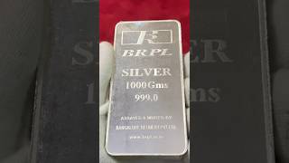 BRPL 1 kg Silver Bar  Bangalore Refinery Silver shorts youtubeshorts brpl silver [upl. by Winfield]