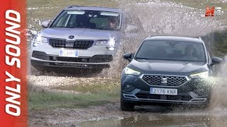 NEW SEAT TARRACO VS SKODA KAROQ 2019  FIRST TEST DRIVE ONLY SOUND [upl. by Gary]