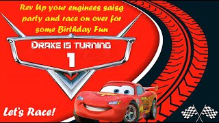 Cars Theme First Birthday Invitation Video Template  Customize in 2 Minutes on 247invitescom [upl. by Iinden]