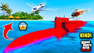 GTA 5 NEW SECRET ISLAND MILITARY SUBMARINE The Cayo Perico Heist HINDI GTA 5 DLC [upl. by Droffilc]