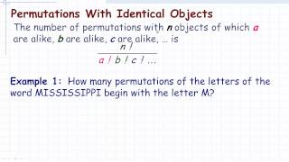 Permutations Involving Identical Objects [upl. by Inavoig]