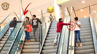 HAND TOUCHING ON ESCALATOR PRANK  KING LOVER [upl. by Enenstein810]