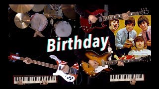 Birthday  Guitar Bass Drums and Piano Cover  Full Instrumental [upl. by Spiegelman203]