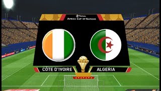 ALGERIA vs IVORY COAST  CAN 2019 Egypt Africa Cup of Nation Pronostic PES 2017 [upl. by Adila]