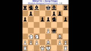 Mikhail Tal vs Tringov Tal chess game Tal amazing secrfice Tal beautiful chess gamechess tal [upl. by Annaitsirhc]