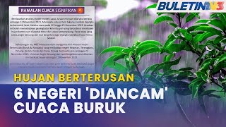 METMALAYSIA  Amaran Hujan Berterusan Tahap Buruk Di 6 Negeri [upl. by Burl]