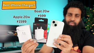 Best 20w fast charger for iPhone  Apple 20W vs Boat 20W Charger [upl. by Jacquet]