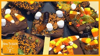 Chocolate Covered Graham Crackers  Easy Fall Cookie Pops  How To Kid It [upl. by Llib]