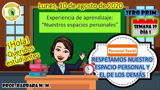 Respetamos nuestro espacio personal y el de los demás  Tercer grado [upl. by Cristy]