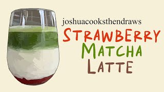 Strawberry Matcha Latte recipe  delicious drink I keep coming back to [upl. by Annohsed]