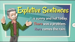 ESL  Expletive sentences there here it [upl. by Esikram]