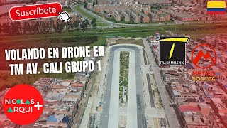 Volando en Drone en TransMilenio Avenida Ciudad de Cali en Bogotá 🇨🇴  Avance Grupo 1 Aliment Metro [upl. by Budworth]