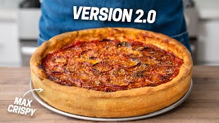 CHICAGO DEEP DISH PIZZA New and Improved Recipe [upl. by Ayo]