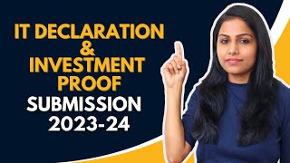 Income Tax Declaration amp Investments Proof Submission  FY 202324 [upl. by Assen]