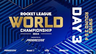 Rocket League World Championship 2024  Day 3  Swiss Round 3 amp 4 [upl. by Heinrik617]