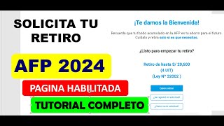 Como Retirar tu AFP 2024  PASOS COMPLETOS Retira hasta 4 UIT 20600 [upl. by Row]