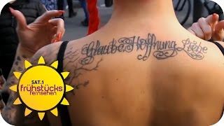 CHRISTLICHE Tattoos amp andere Accesoires Die Bedeutung SAT1 Frühstücksfernsehen [upl. by Neliak]