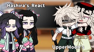 Hashiras React A UpperMoons  Kimetsu No Yaiba [upl. by Leryt]