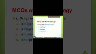 Pharmacology ।। Important MCQs Multiple Choice Questions with answers viral tiktok mcq [upl. by Adnarb]