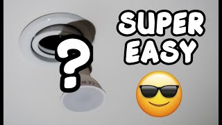 How to change a bulb in a downlight  GU10  GUIDE [upl. by Aneeh820]