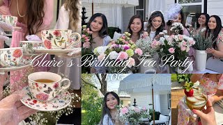 claires birthday tea party vlog [upl. by Salocin]