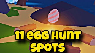 How to Find 11 Different Egg hunt locations in Adopt Me  New Update [upl. by Milurd]