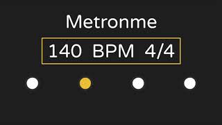 Metronome  140 BPM  44 Time with Accent [upl. by Levram]