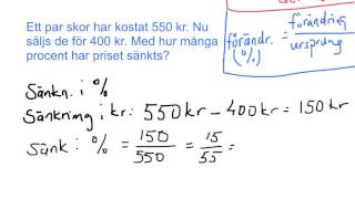 Beräkna andelen vid förändring [upl. by Mongeau]