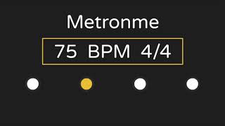 Metronome  75 BPM  44 Time with Accent [upl. by Devaney]