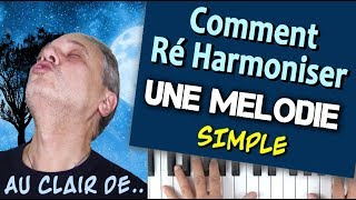 Comment harmoniser une mélodie simple et trouver les bons daccords Au clair de la lune TUTO PIANO [upl. by Pacheco]