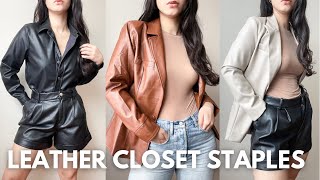 LEATHER CLOSET STAPLES YOU NEED  MY LEATHER COLLECTION [upl. by Howlond]